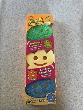 New Scrub Daddy Mommy Special Edition Beach Buddies 3pk Turtle Shell Starfish